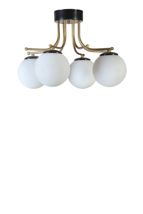 Opviq Lámpara de araña 8791-4 en Negro y Blanco